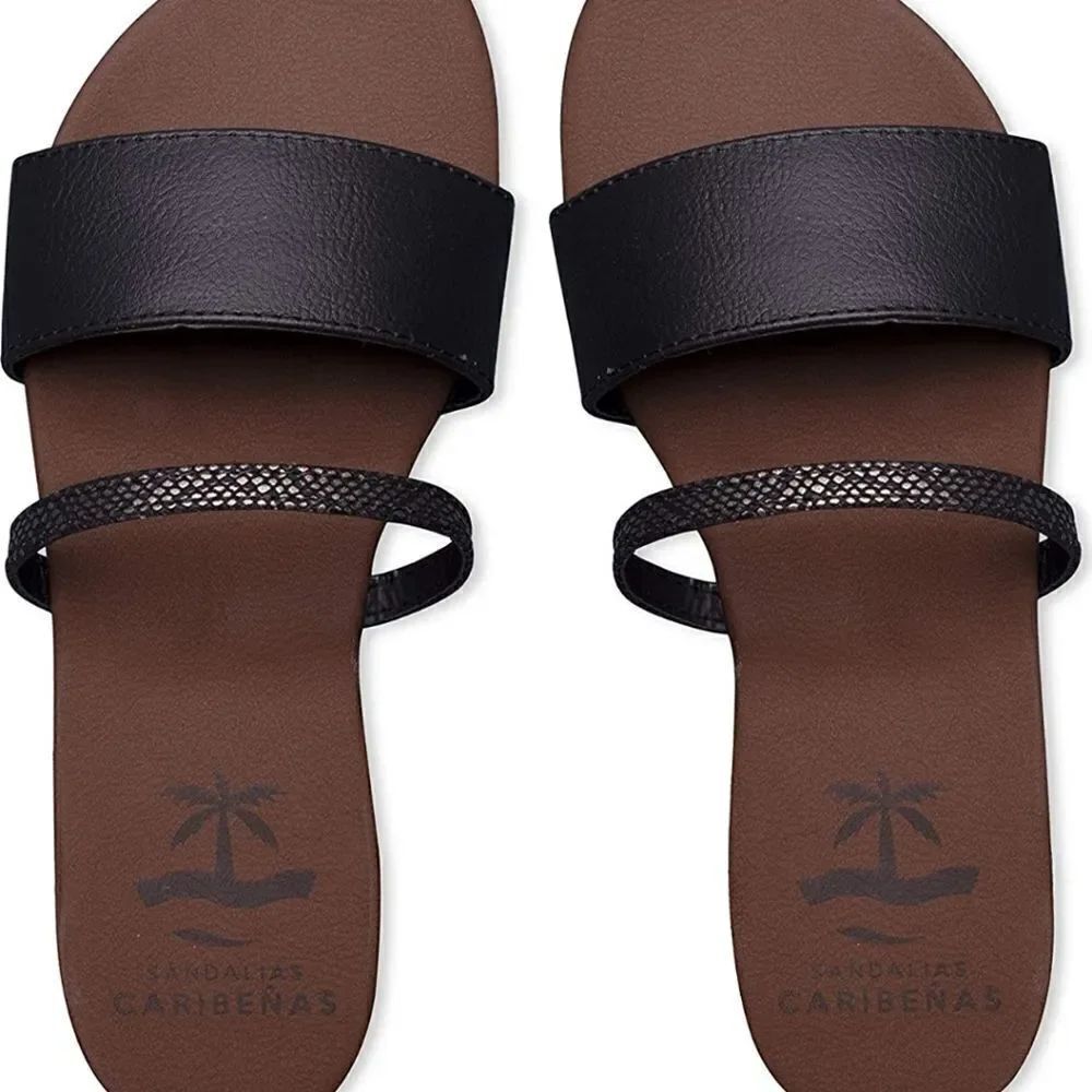 New Size 8 Black Sandalias Caribenas Akumal Casual Beach Water Friendly …
